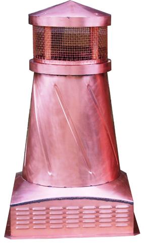 Cape Rose Copper Chimney Pot