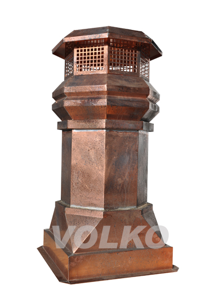 Burnished Copper chimney Pot