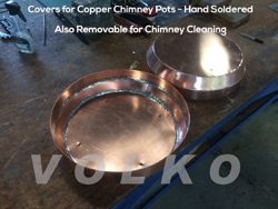 hand soldered copper chimney pots