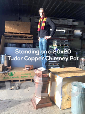 strong copper chimney pot