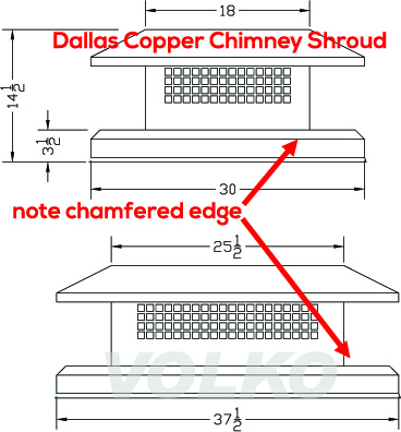 copper dallas chimney cap volko copper cap