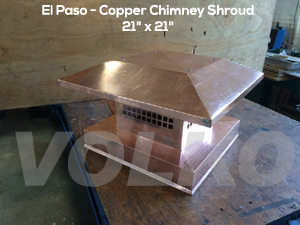 copper chimney cap copper shroud