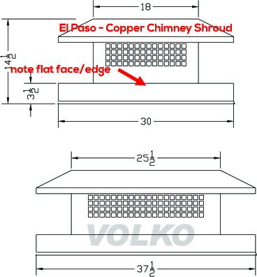 copper chimney cap schematic