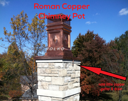 installed chimney pot