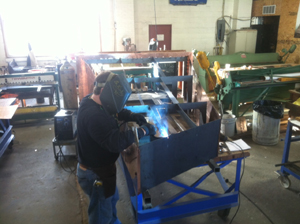 welding a custom range hood