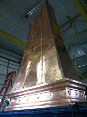 custom copper range hood