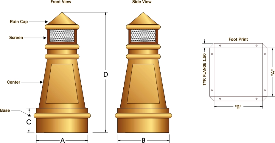 Chimney Pot Drawing Schematic